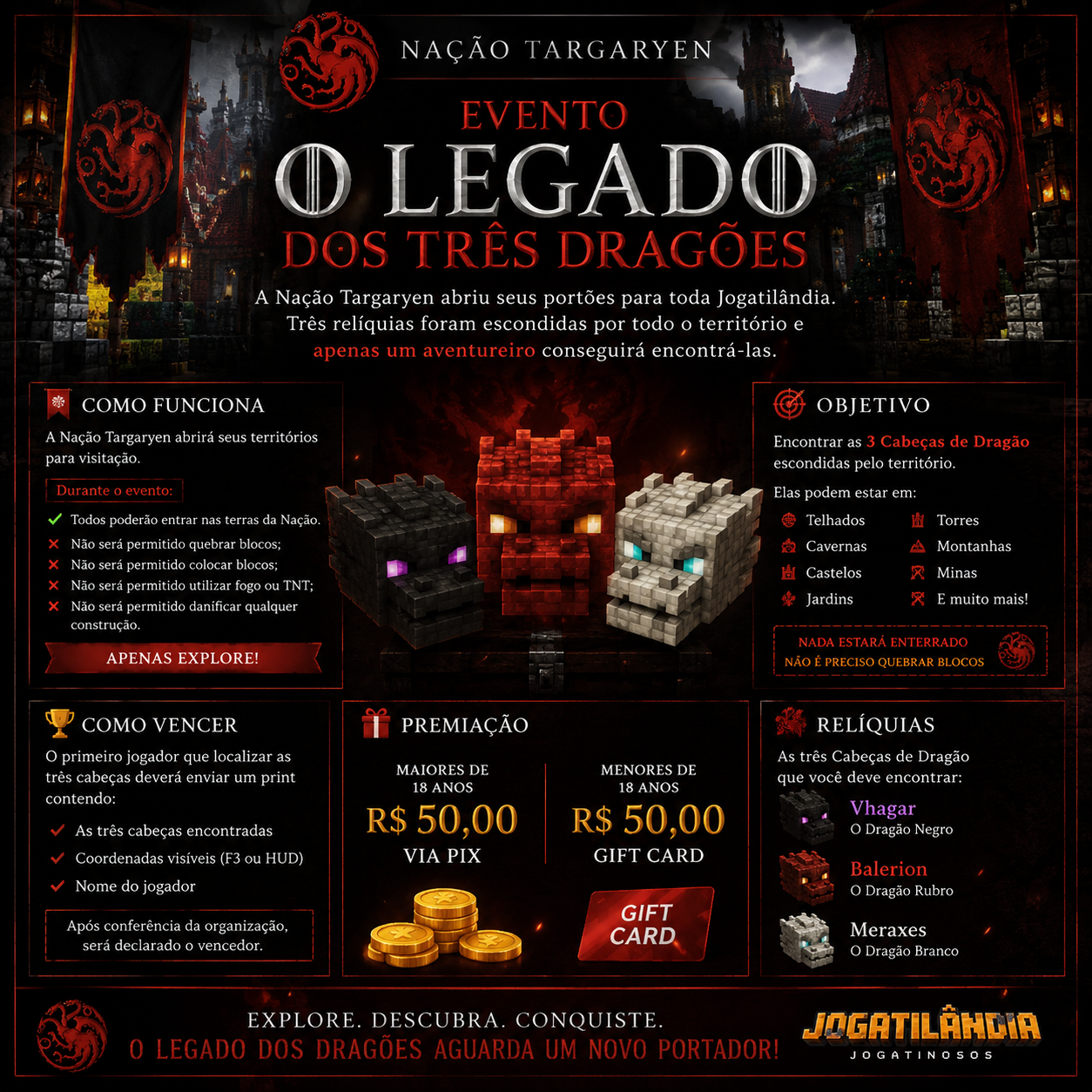 Arte do evento O Legado dos Três Dragões